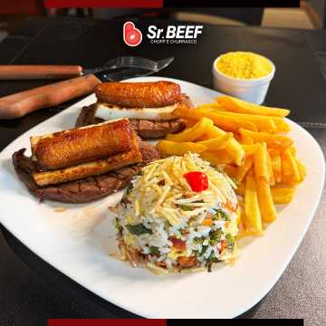 PICANHA ESPECIAL: COBERTA COM QUEIJO COALHO E BANANA - SR. BEEF