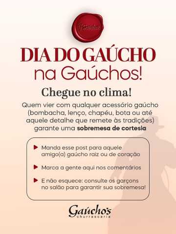 DIA DO GAÚCHO - GAÚCHOS CHURRASCARIA